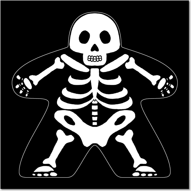 Skeleton Meeple Wall Art by Board Game Blitz